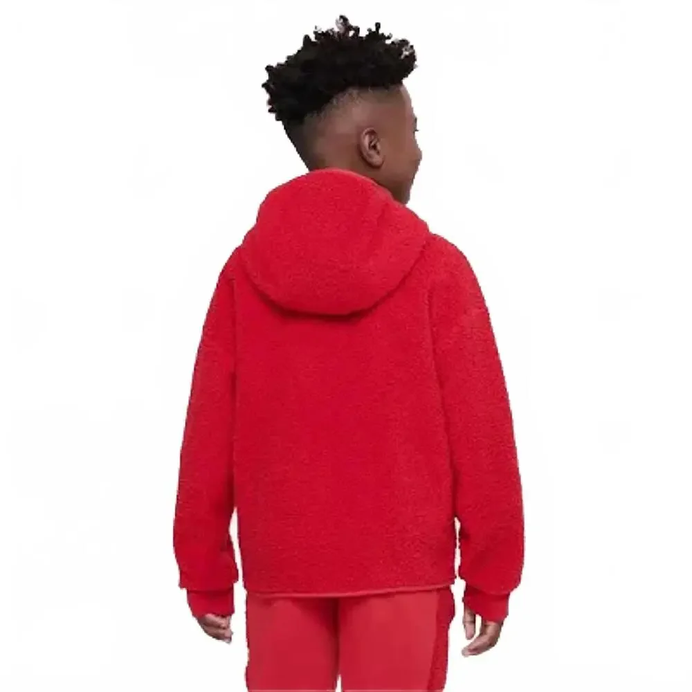 Nike Boys' Sportswear Club Fleece Winterized Full-Zip Hoodie - Gym Red - XL